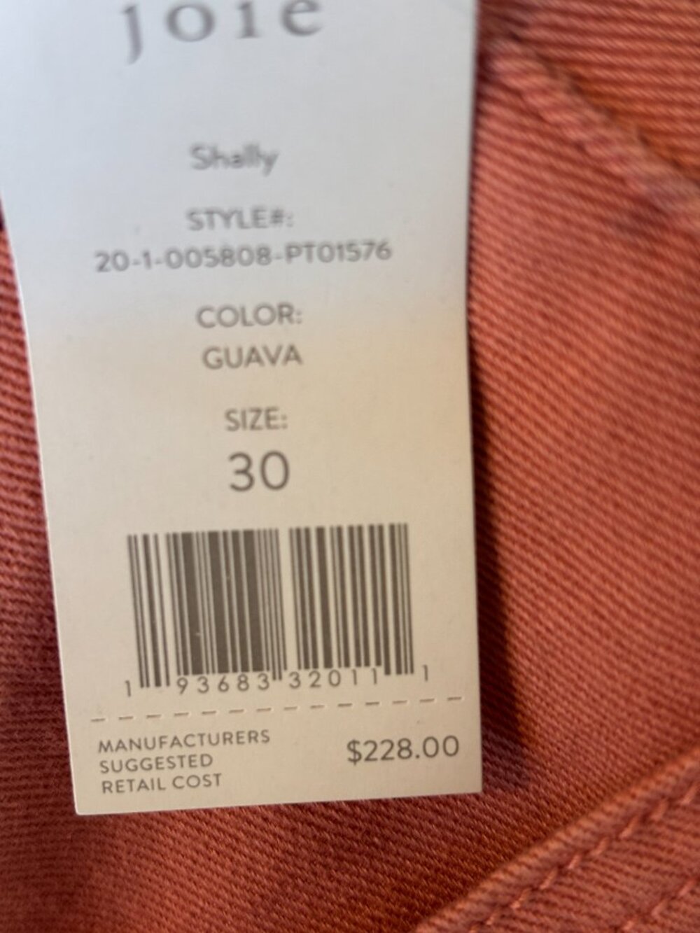 Joie "Shally" Guava Straight Leg Jeans — NWT — Size 30/10 - Picture 6 of 7